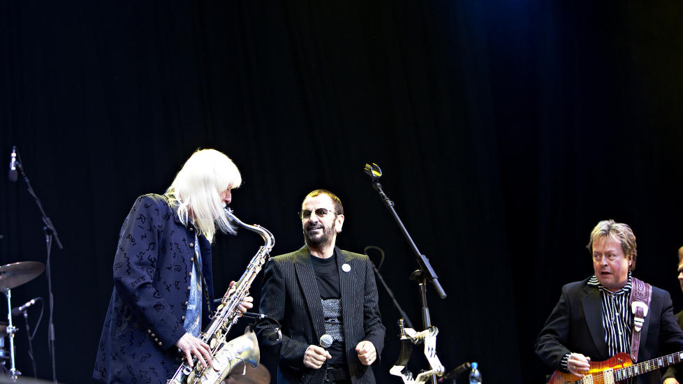 RINGOS ALL STARS:  Edgar Winter (t.v.), Ringo Starr og Rick Derringer p� Norwegian Wood l�rdag kveld. Foto: Nina Hansen / Dagbladet