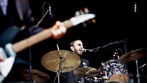 BAK TROMMENE: Ringo Starr p� Norwegian Wood. Foto: Nina Hansen / Dagbladet