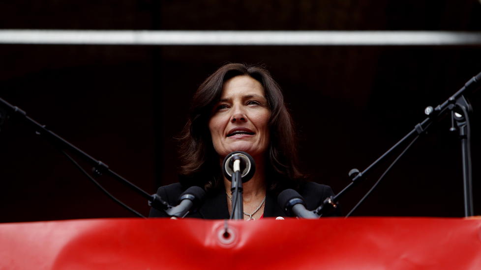 VIL STYRE OSLO: Libe Rieber-Mohn  (Ap), her under 1. mai-talen p� Youngstorget i Oslo 2011. Foto: Stian Lysberg Solum / SCANPIX