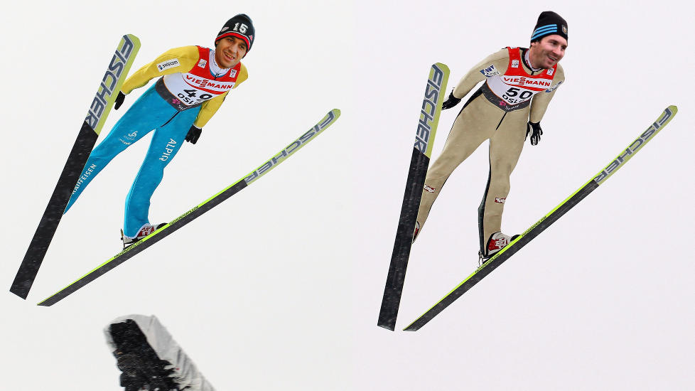 TIL 20 I STIL: Men bortsett fra p� dette bildet, hopper ikke Diego Guastavino og Lionel Messi i samme bakke. Fotomontasje: Dagbladet.no