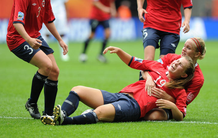 JENTEDR�M: For Emilie Haavi var det en jentedr�m som gikk i oppfyllelse da hun ble matchvinner mot Ekvatorial-Guinea.Foto: SCANPIX / AFP PHOTO / CHRISTOF STACHE