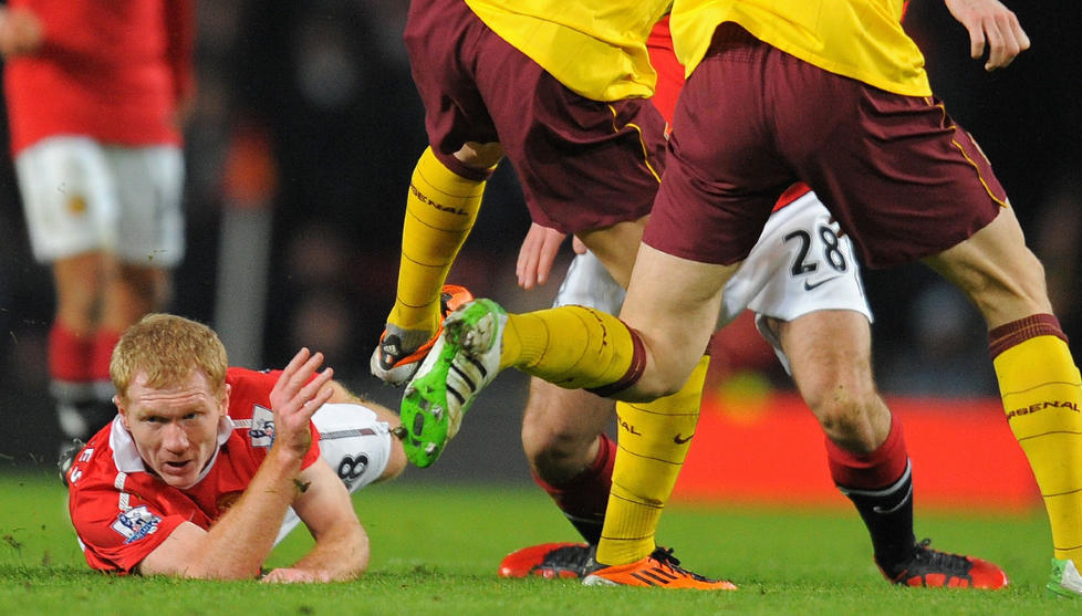 H�NER RIVALENE: Paul Scholes sier han alltid foretrakk � vinne kamper framofor � spille lekker Arsenal-fotball. Foto: AFP/ANDREW YATES