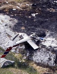 Helikoptervraket fraktes ned fra fjellet i dag