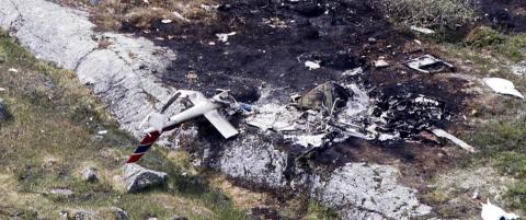 Helikoptervraket fraktes ned fra fjellet i dag