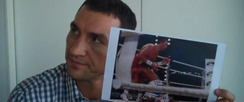 Klitsjko h�ner Haye i taus video p� nettet
