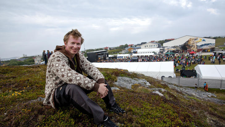 P� TR�NA: Magne Taraldsen kunne feire seiren i Dagbladets tegneseriekonkurranse 2011 p� Tr�nafestivalen i helga. Foto: VIDAR DONS LINDRUPSEN