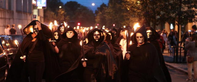 Harry Potter-farvel med fakkeltog