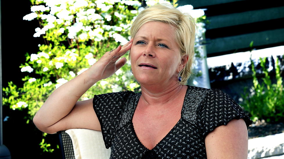 POSITIV: Siv Jensen er positiv til at Mullah Krekar er tiltalt for drapstruslene mot H�yre-leder Erna Solberg. Foto: Jacques Hvistendahl