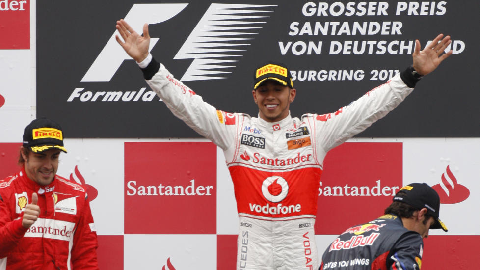 TILBAKE P� TOPPEN: Lewis Hamilton har v�rt innblandet i en serie kontroversielle hendelser siden han vant Kinas Grand Prix i begynnelsen av sesongen, men s�ndag slo han tilbake med seier p� N�rburgring.Foto: SCANPIX/AP Photo/Petr David Josek