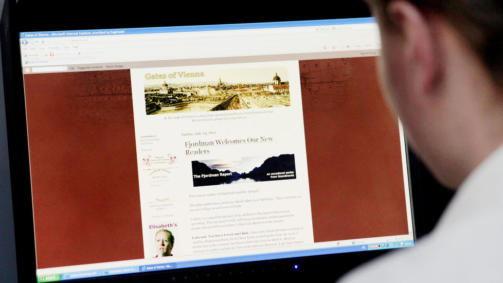 MISLIKER � BLI BRUKT AV BREIVIK: Fjordman kommenterte i g�r Anders Behring Breiviks bruk av hans materiale.  Foto: Elisabeth Sperre Alnes/Dagbladet