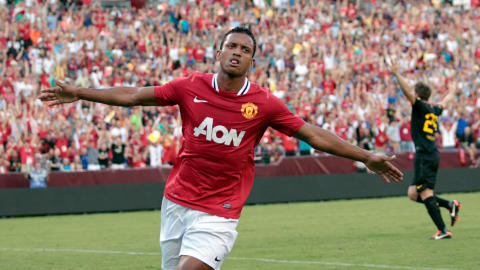 BANENS GIGANT: Nani ble benket i Champions League-finalen mot Barcelona i mai. I natt fikk han starte, og takket for tilliten med � score ett og v�re drivkraften bak det meste som skjedde offensivt hos United.Foto: SCANPIX/Rob Carr/Getty Images/AFP
