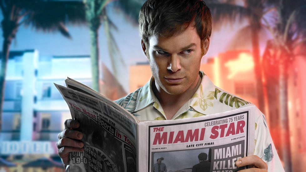 MASSEDRAPSMANN: Flere drapsmenn har oppgitt TV-figuren Dexter Morgan som inspirasjon for drapshandlingene sine. Serieskaperne mener derimot at de ikke glorifiserer vold og at karakteren de har skapt er �et monster�. Foto: Canal Plus