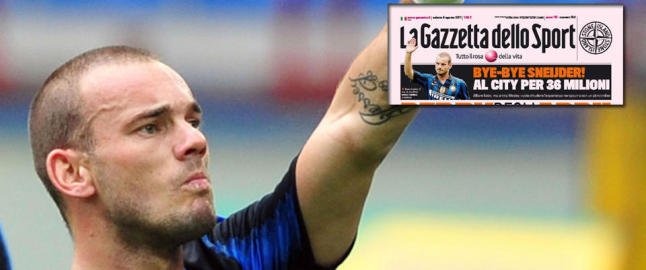 Hevder Sneijder er solgt til City