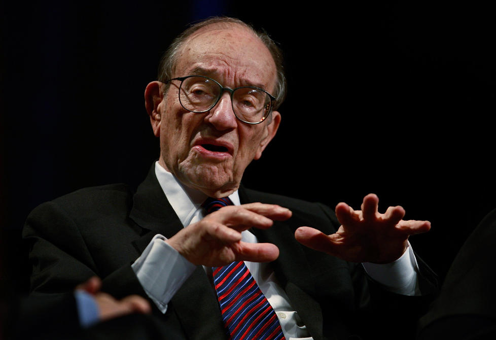 MEKTIG: Alan Greenspan var USAs sentralbanksjef fra 1987 til 2006 - under fire forskjellige presidenter. Foto: Scott Olson/Getty Images/AFP/Scanpix