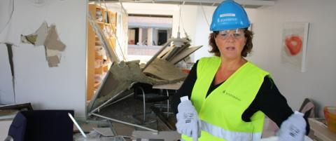 �Tungt � se kontoret til Hanne, som vi har mistet�