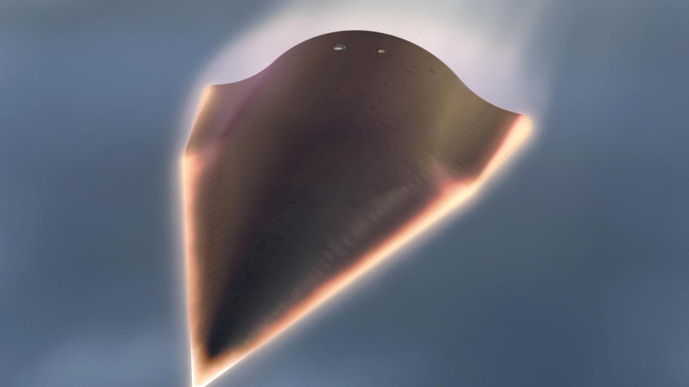 VERDENS RASKESTE:  Falcon HTV-2 kan potensielt n� opp til en hastighet tilsvarende 20 ganger lydens hastighet. Illustrasjon: AP Photo/DARPA/Scanpix