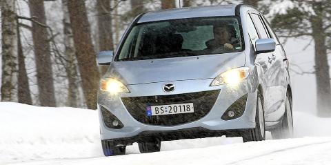 MAZDA 5: En sv�rt praktisk familiebil med sju seter. FOTO: Egil Nordlien, HM Foto