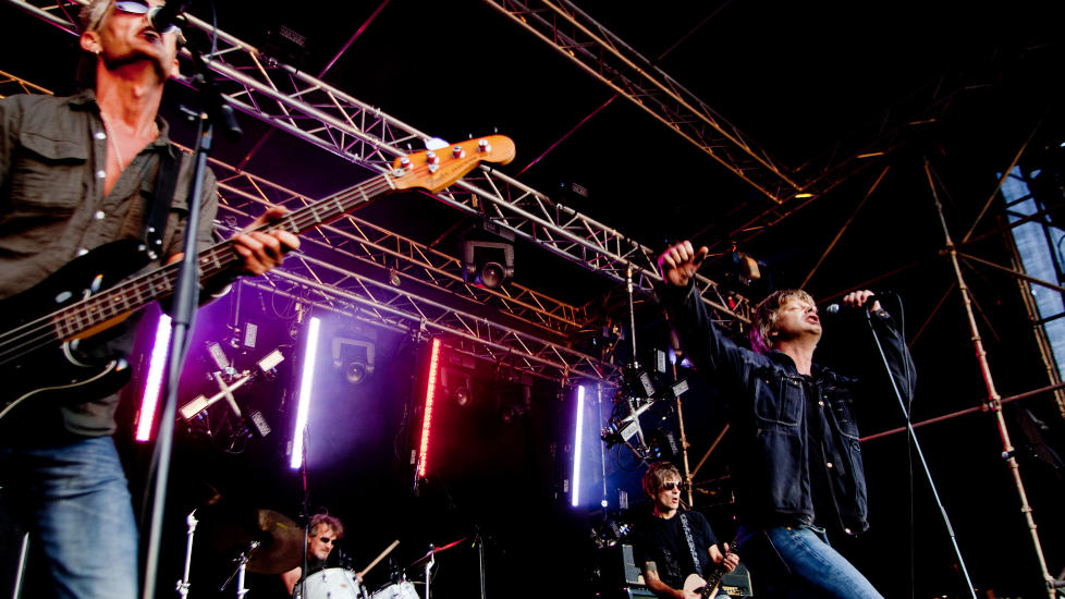 VELSPILT PUNK: Wannskr�kk p� Vika-scenen p� �yafestivalen fredag. Fra venstre: Persi Iveland, Sola Jonsen, Kjartan Kristiansen og Prepple Houmb. Kjenner du igjen navnene? Foto: Sveinung U. Ystad, Dagbladet