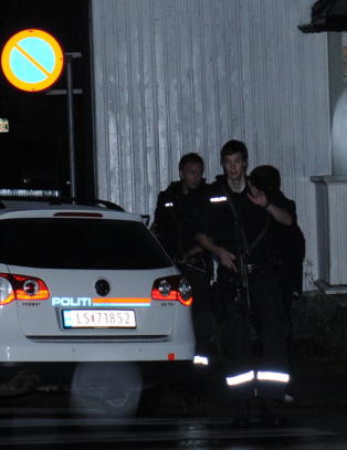 V�pnet politi jaktet ransmann i Larvik