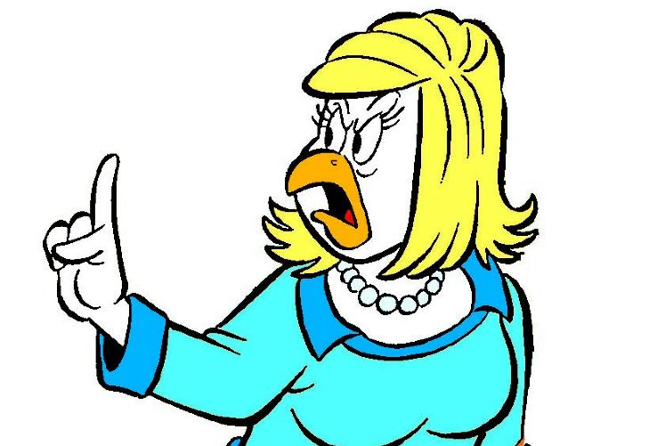 Stiller til valg Politiker Riv Grensen er leder for Fremskrottspartiet ved valget i Andeby. Foto: Donald Duck & co. Egmont