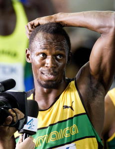 Bolt disket fra 100 meter-finalen