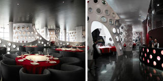HULL-I-HULL: Veggene i denne enorme resturanten er inspirert av en bikube. FOTO: SAKO Architects
