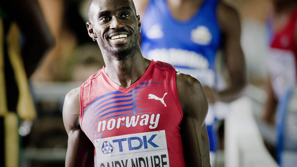 FINALEKLAR: Jaysuma Saidy Ndure kvalifiserte seg til finalen p� 200m under VM i friidrett i Daegu fredag. Foto: Bj�rn Langsem  / Dagbladet.