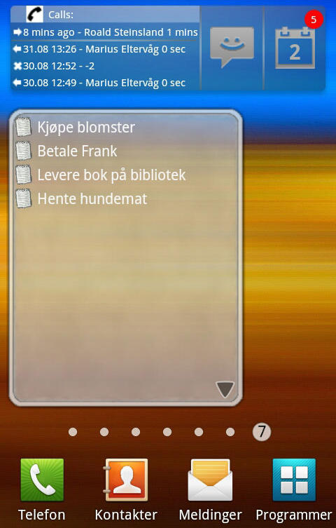 P�MINNELSER: Disse sm�programmene gir deg oversikt over samtalehistorikk og meldinger, og lar deg lage huskelister du kan ha p� skjermen. FOTO: Skjermdump/Mobili.no