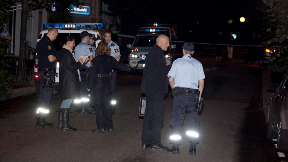 SKUTT: En mann ble skadet etter at flere skudd ble avfyrt i Gamlebyen i Oslo i g�r kveld. Foto: Uffe Frandsen / Dagbladet