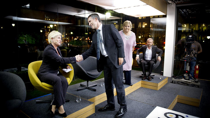  HELLAS:  - Man skulle tro han styrte Hellas, fordi det virker som om vi har d�rlig �konomi. Men vi har ikke det. Vi har penger, og vi har r�d, mener Siv Jensen (Frp) om statsministeren. Foto: John T. Pedersen / Dagbladet