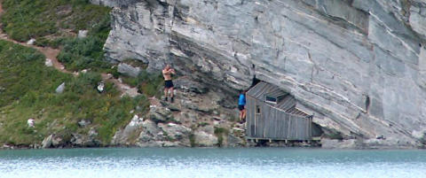 I denne hytta bodde tre sabot�rer det siste �ret av krigen