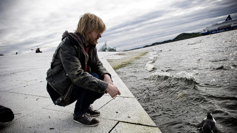 FARVEL: Fagereng h�per at den lille lomvien holder seg p� havet og ikke kommer inn til byen igjen. Foto: H�kon Eikesdal/Dagbladet