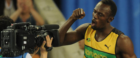 Bolts f�rste 100 m siden VM-disken