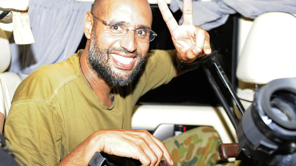 KADHAFI-S�NN: Saif al-Islam fotografert i Tripoli 23. august. Foto: PAUL HACKETT / REUTERS / SCANPIX