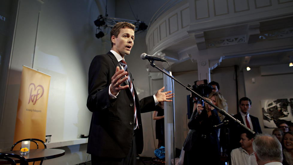 SKUFFET:  KrFs leder Knut Arild Hareide er skuffet over budsjettet. Foto: Torbj�rn Gr�nning / Dagbladet