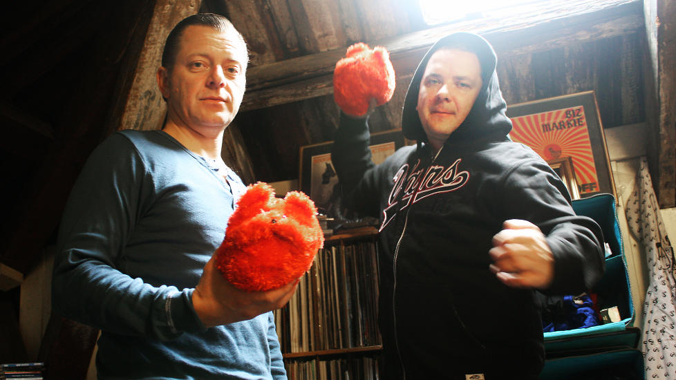 BARNE-RAP: Tommy Tee og Joddski har laget en av l�tene som akkompagnerer det nye barneuniverset Dunderly som er skapt av forfatter Endre Lund Eriksen og illustrat�r Endre Skandfer. Foto: Jonas Pettersen