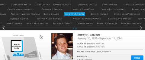 Feilstavet navn p� 11. september-minnesmerket