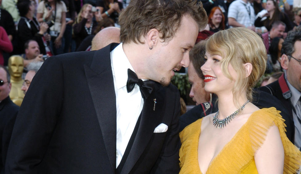 OSCAR-UTDELINGEN: Heath Ledger og Michelle Williams p� Oscar-utdelingen i 2006 da begge var nominert for sine roller i Ang Lees film Brokeback Mountain. Foto: Chris Pizzello/AP/Scanpix