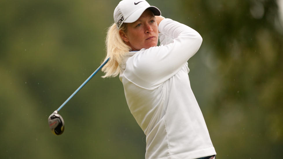 SVAK RUNDE: Suzann Pettersen har falt p� resultatlisten etter en god start i LPGA-turneringen. Foto: Darren Carroll/Getty Images/AFP