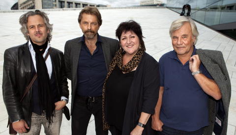 OM HELTER: Ari Behn, H�vard Rem, Anne B. Ragde og Jan Guillou p� Oslo Bokfestival. Foto: Anders Gr�nneberg