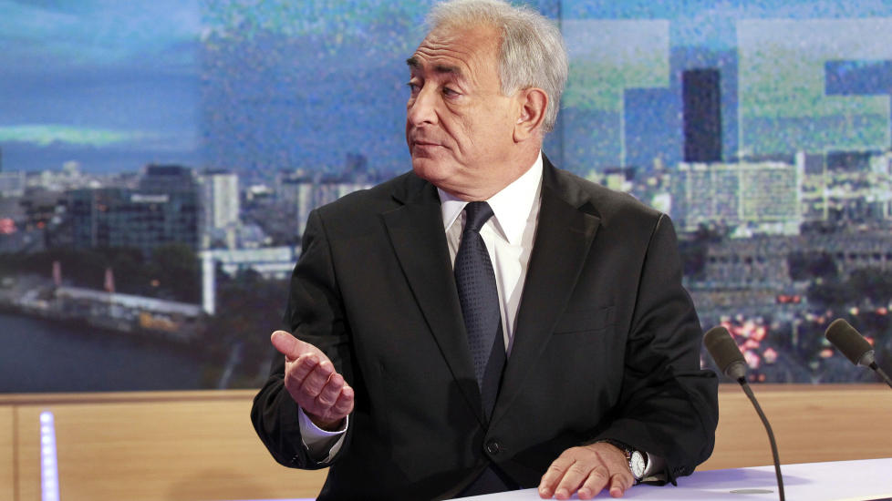 MORALSK SVIKT: Den tidligere sjefen i det internasjonale pengefondet (IMF) Dominique Strauss-Kahn under intervjuet p� den franske TV-kanalen TF1. Foto: AFP