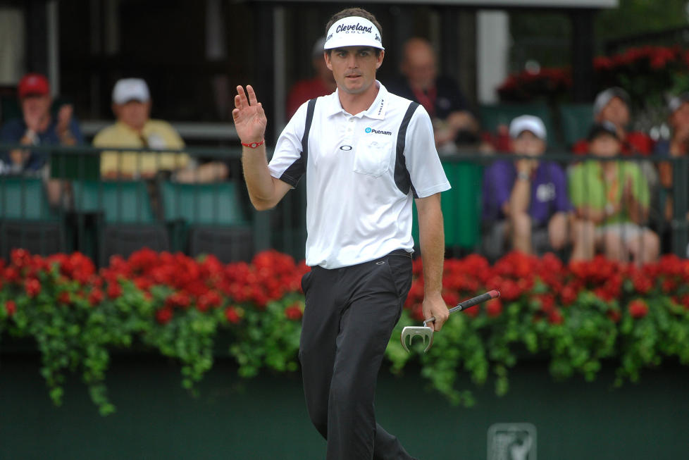 LEDER MED TO SLAG: Keegan Bradley gikk f�rsterunden p� 64 slag. Foto:   REUTERS/John Amis