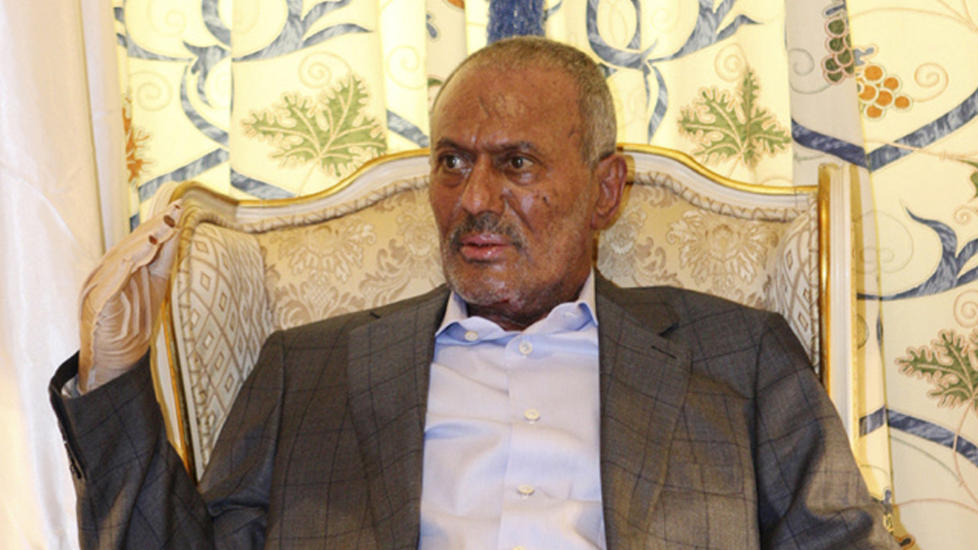 I JEMEN: President Ali Abdullah Saleh vendte fredag tilbake til Jemen, melder statlig fjernsyn. Her ser man Jemens president under et m�te i Saudi-Arabia 10 juli. Foto: REUTERS/SCANPIX