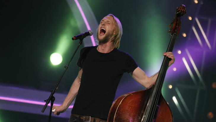 SANG ADELE: Fredrik Klemp sang av full hals. Foto: Erlend Aas/Scanpix