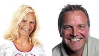LYKKESPREDERE: Ingeborg Myhre og Remo Martinsen har trolig det som m� v�re Norges hyggeligste jobb.  FOTO: Norsk Tipping