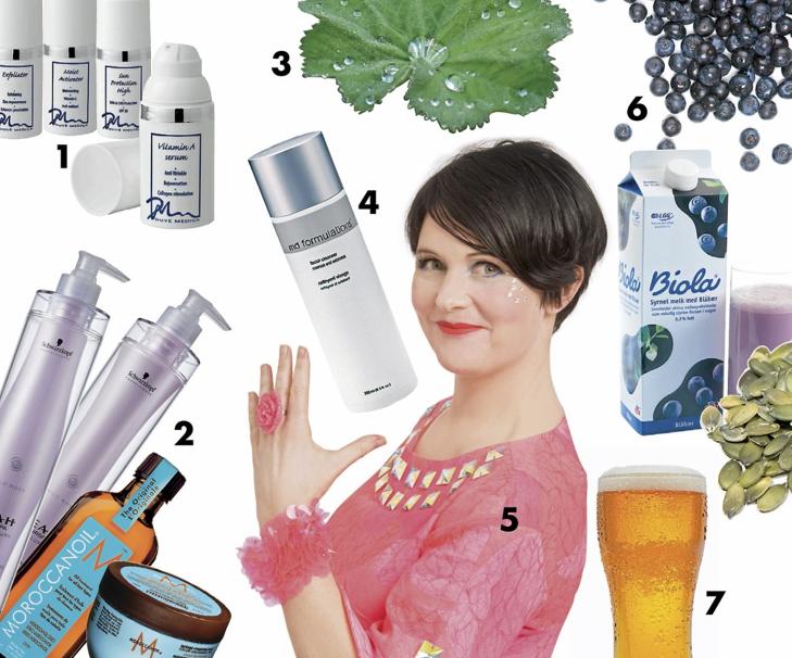 1.Hudpleieprodukter fra Duv� Medica, fra kr 350 til 753. 2. Wild Rose og Rose Wrap fra Schwarzkopf, kr 249. H�rolje fra Moroccanoil, kr 299. H�rkur fra Moroccanoil, kr 299. 3. Ansiktsrens fra MD formulations, kr 439.  Foto: Produsentene, NRK