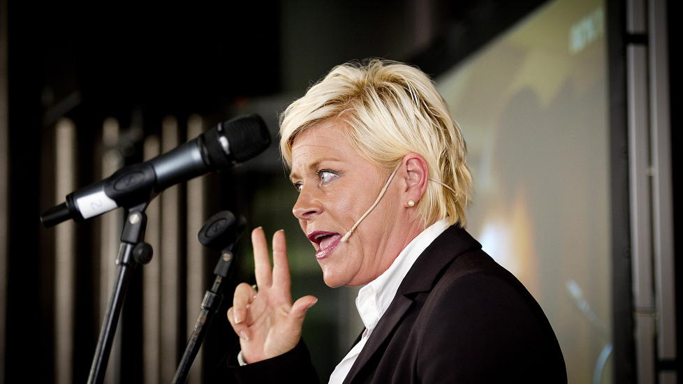 SM�LIG: Budsjettet er  usosialt og sm�lig, mener Frp-leder Siv Jensen. Foto: John Terje Pedersen