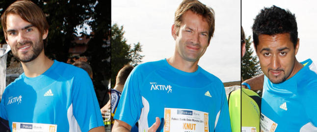 Jon Almaas l�per rundt i Oslo i kort-korte shorts