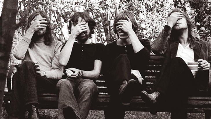 PINK FLOYD: Richard Wright (tangentinstrumenter), Nick Mason (trommer), Roger Waters (bass, vokal), David Gilmour (gitar, vokal). Foto: EMI