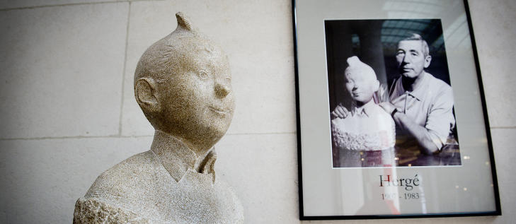 TINTIN: Herg� (Georges R�mi) skapte den kjente tegneseriefiguren i 1929. Foto. JOHN TERJE PEDERSEN